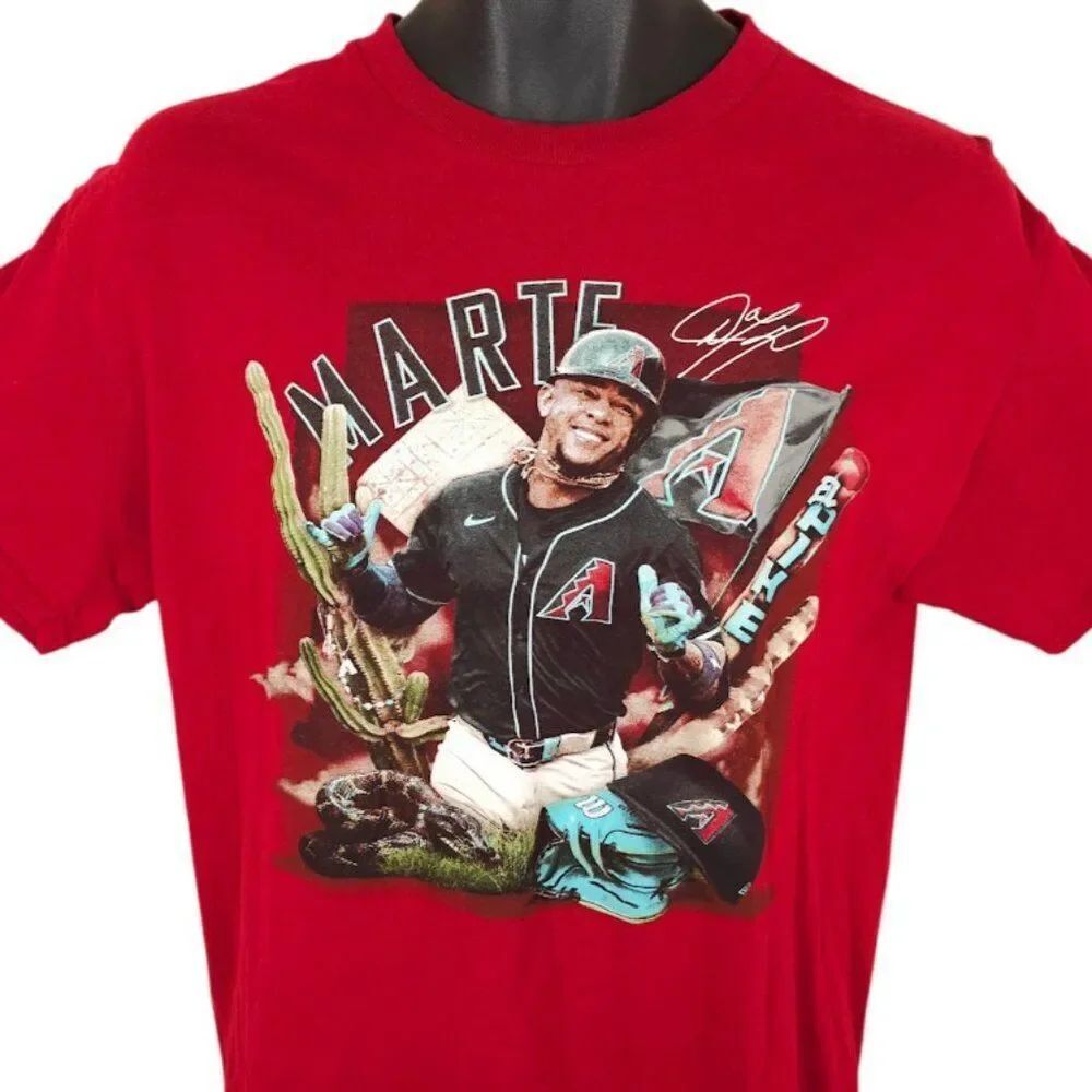 Ketel Marte T Shirt Mens Size Medium Red Arizona Diamondbacks MLB Baseball